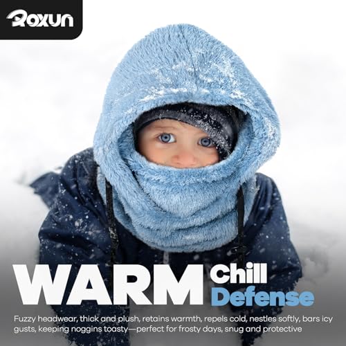 ROXUN Ski Mask Fleece Balaclava, Windproof Face Mask Winter Warm Neck Cover - color: Pastel Lemon