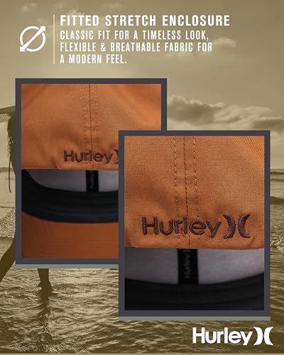 Hurley Mens Moisture-Wicking Quick-Dry Curved Bill Baseball Cap - color: Terra Cotta