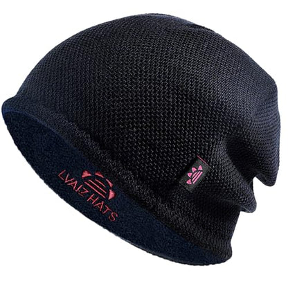 Lvaiz Winter Beanie for Men Women Warm Fleece Lined Reversible Skull Cap - color: Ink Blue