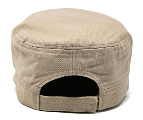 Classic Plain Cotton Cadet Military Patrol Style Cap - color: Black