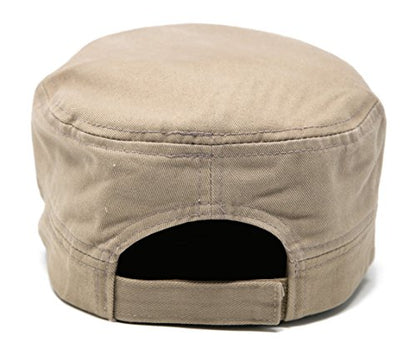 Classic Plain Cotton Cadet Military Patrol Style Cap - color: Black