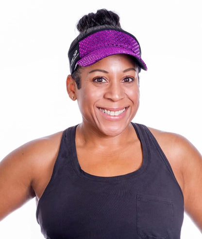 Sparkle Headsweats Running Visor - color: Purple