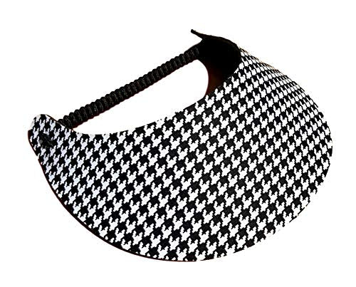 Women's Black White Design Lightweight Packable Foam Visor for Sun Protection and Outdoor Activities - color: B&w 16