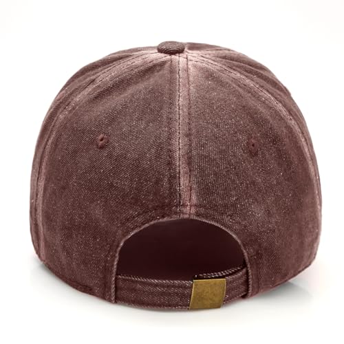 Baseball Cap for Women Men Classic Strapback Hats Adjustable Sun Hat - color: Wine Red