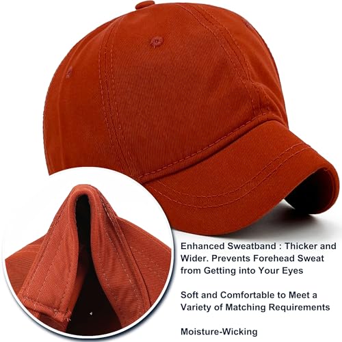Loneshark Short Brim Baseball Cap for Running Small Bill Umpire Hat - color: Orange