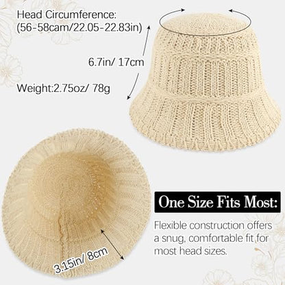 Breathable Cotton Bucket Hat Lightweight Packable Cloche Hat Sun Beach Cap - color: Beige