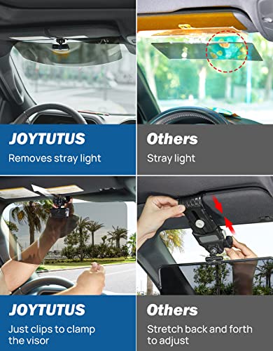 JOYTUTUS Sun Visor for Pickup Truck, Polarized Sun Visor Extender for Truck, Universal UV400 Car Visor Extension Anti-Glare Easy to Install, Protect from Glare/UV Ray/Stray Light - size: Large 17"*8"