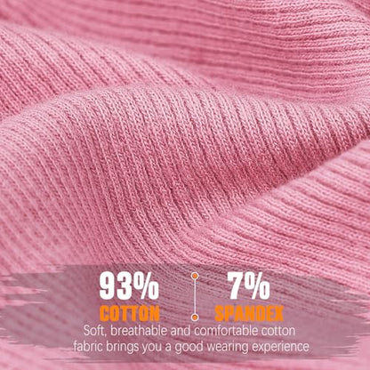 YANIKY Slouchy Beanie for Women, Mens Soft Cotton Beanie Hat, Double Layer Windproof Skull Cap for All Seasons - color: Pink