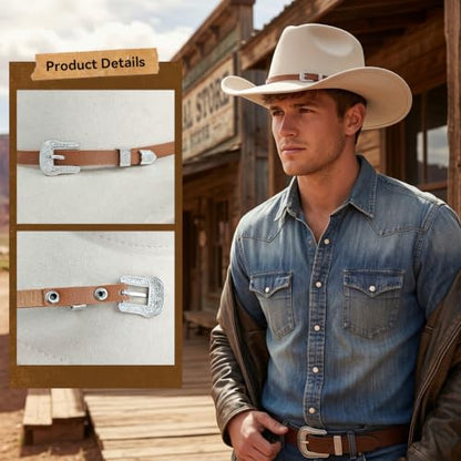 Western Cowboy Hat for Women, Shapeable Wide Brim Classic Cowgirl Hat - color: Color 4