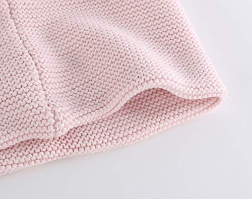 Baby Toddler Kids Winter Hats Warm Windproof Knit Scarf Hood Fleece Hat - color: Pink, size: 6-24 Months