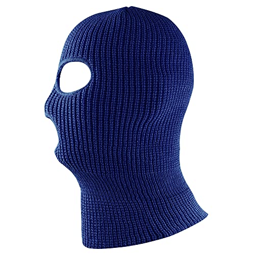 Super Z Outlet Knit Sew Acrylic Outdoor Full Face Cover Thermal Ski Mask One Size Fits Most - color: Navy Blue