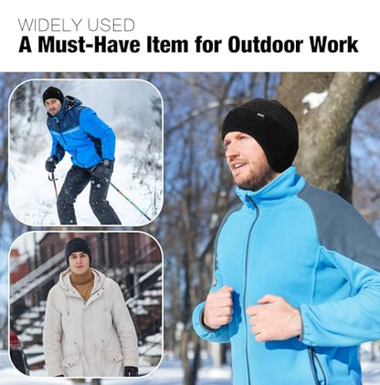 Wmcaps Winter Fleece Lined Beanie with Earflaps for Men Women Outdoor - color: Maroon