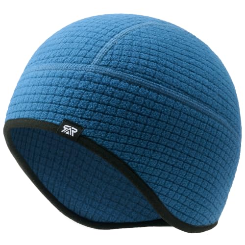 SUNMECI Winter Grid Fleece Skull Cap Thermal Helmet Liner for Men Women - color: Navy