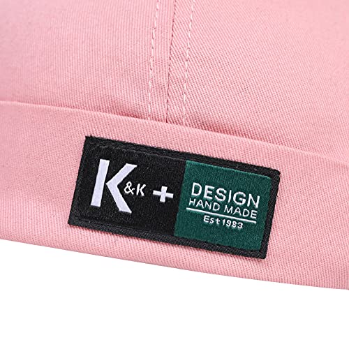 Men Hats Docker Cap Hats Beanie Sailor Cap Worker Hat Rolled Cuff Retro Brimless Hat with Adjustable - color: 7731-pink