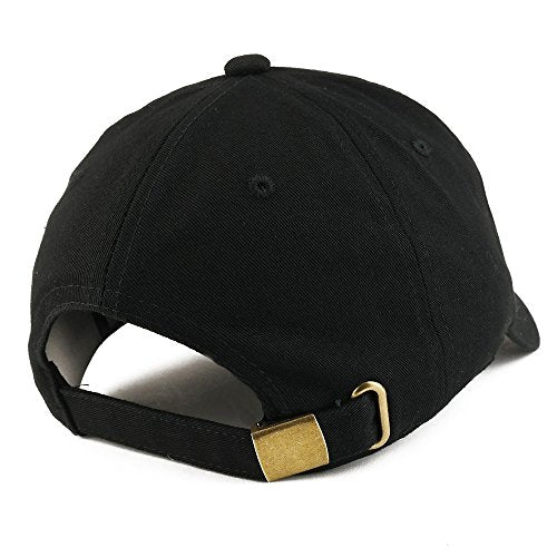 Trendy Apparel Shop World's Best Grandpa Embroidered Low Profile Soft Cotton Dad Hat Cap - color: Black