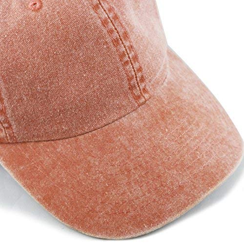 The Hat Depot 100% Cotton Pigment Dyed Low Profile Dad Hat Six Panel Cap - color: 1. Orange
