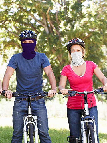 SATINIOR 9 Pcs Ski Mask Men Balaclava Pasa Montañas para Hombre Hood Protection Full Face Cover Cooling Neck Gaiter Bandana - color: Solid Colors