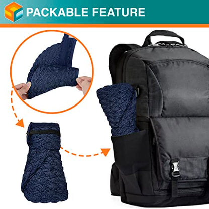 SUN CUBE Women Sun Visor Hat, Straw Beach Hat Wide Brim UV Protection, Foldable Packable Cap, Roll Up Ponytail Summer Visor - color: Navy