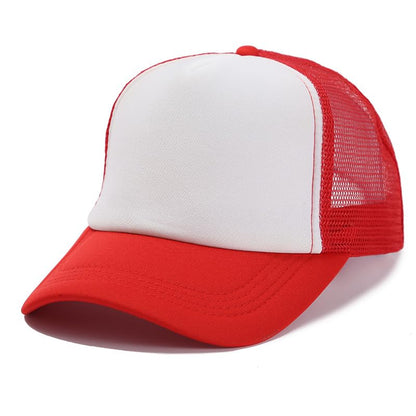 Kids-Girls-Trucker-Hat Adjustable-Baseball-Cap Toddler Mesh Sun Hats 2-6Y - color: Bright Red