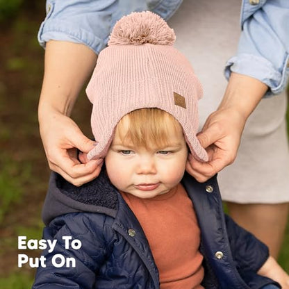KeaBabies Baby Beanies, Winter Baby Hats for Boys, Girls (Blush, 6-36M) - color: Blush