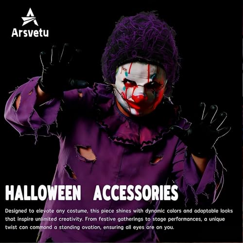 Distressed Ski Mask Balaclava, Yeat Shiesty Knitted Full-Face Mask - color: Purpleblack