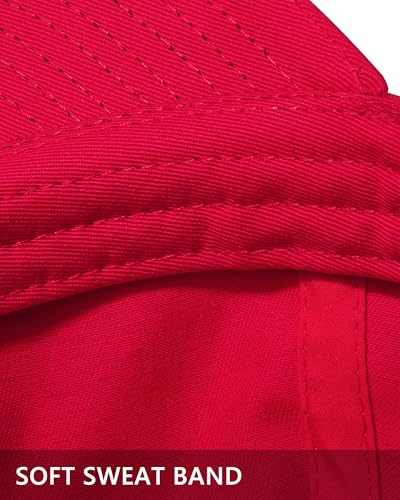 GADIEMKENSD Unstructured Baseball Cap Adjustable, Running Hat for Men Women, Cotton Dad Hat Plain for Outdoors Activities - color: Red