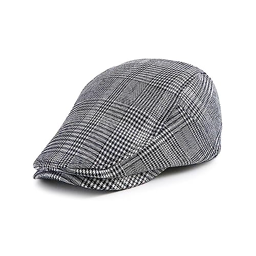 Vintage Plaid Newsboy Flat Cap Beret Ivy Driver's Hat