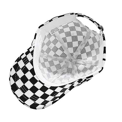 BEARUN Cotton Tie Dye Low Profile Cap Hiphop Baseball Cap Fashion Dad Hat - color: Checkered