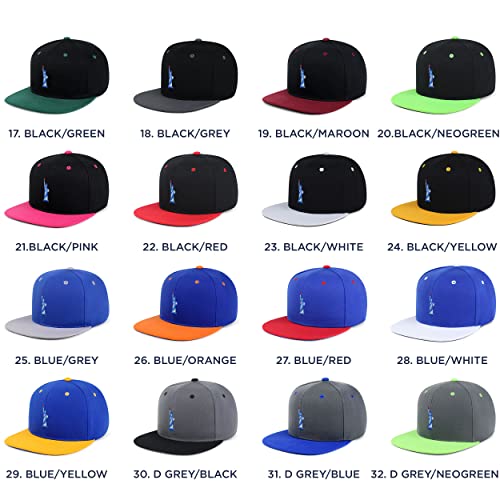 Liberty Statue Hip-Hop Snapback Hat Embroidered Baseball Cap New York - color: 05. Purple