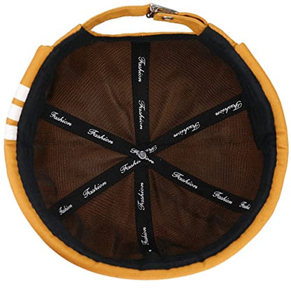 Glamorstar Dome Brimless Hats for Women Men Sailor Docker Beanie Cap Hip Hop Hats - color: Yellow