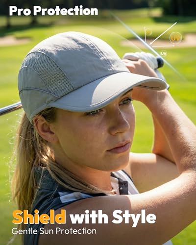 Mens Womens Baseball Caps Hat Breathable Sun Protection Running Golf Hats for Men Women for Outdoor Activities - color: Light Grey