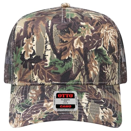 BROTHER TRUCKERS The World's Greatest Camouflage Patterned Trucker Hat Blanks - Wholesale Bulk Unisex Snapback Hats - color: Woodland Structured Mesh