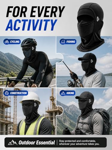 Cooling Breathable Balaclava Face Mask Men Black