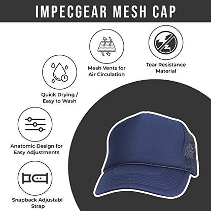 2 Packs Baseball Caps Blank Trucker Hats Summer Mesh Cap (2 FOR Price of 1) - color: Navy