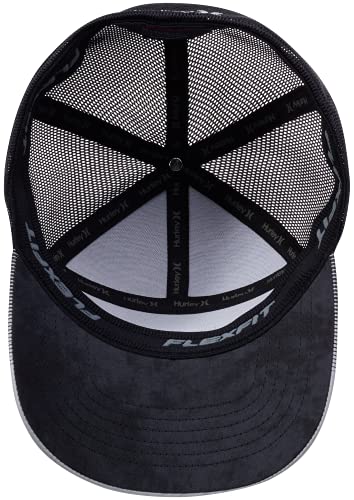 Hurley Men's Baseball Cap - Mission Curved Brim Fitted Trucker Hat - color: Black, size: Medium
