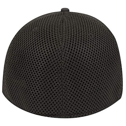 OTTO Flex Cotton Twill Air Mesh Back 6 Panel Low Profile Baseball Cap - color: Char. Gray, size: Large-X-Large