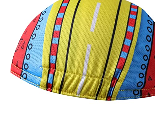 Funny Cycling Cap - Polyester Cartoon Cycling Hat-Under Helmet - Cycling Helmet Liner Breathable&Sweat Uptake - color: B2