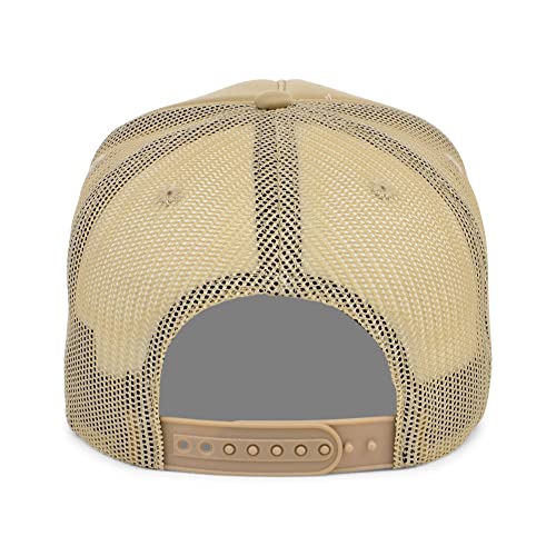Lids Blank Basic Foam Trucker Adjustable Snapback Hat - color: Tan/Tan
