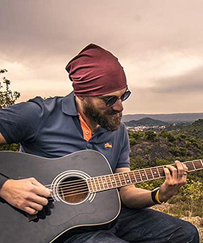 EMPIRELION Mens Running Beanie Hat, 9" Lightweight Helmet Liner Skull Cap - color: Ruby Wine Mel.