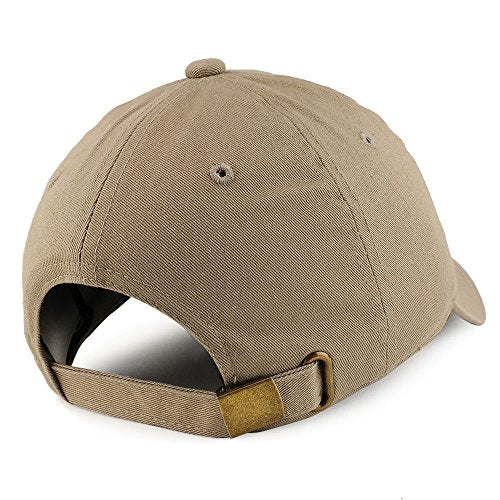 Trendy Apparel Shop World's Best Dad Embroidered Low Profile Soft Cotton Dad Hat Cap - color: Khaki