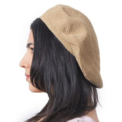 CHARM Knit Tam Hats for Women & Men - color: Beige