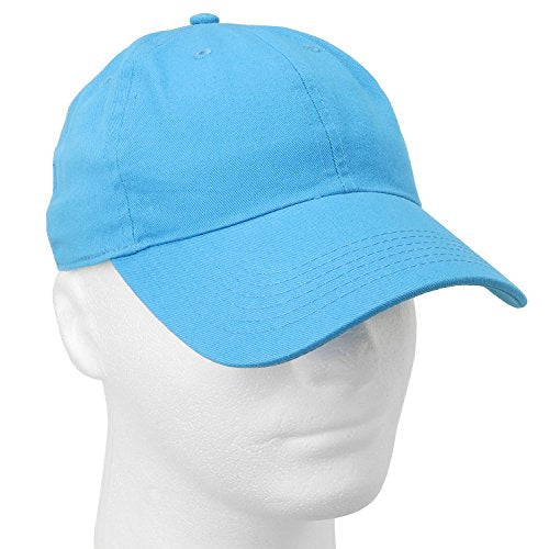 Falari Classic Baseball Cap Dad Hat 100% Cotton Soft Adjustable Size - color: Turquoise