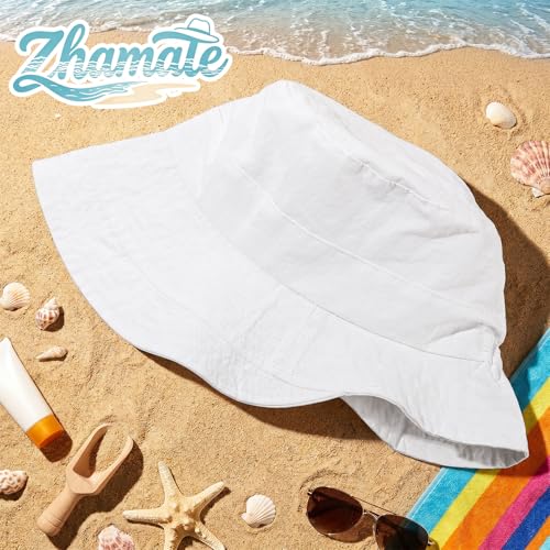 Waterproof Bucket Hats for Women Packable White Rain hat Sun Hat