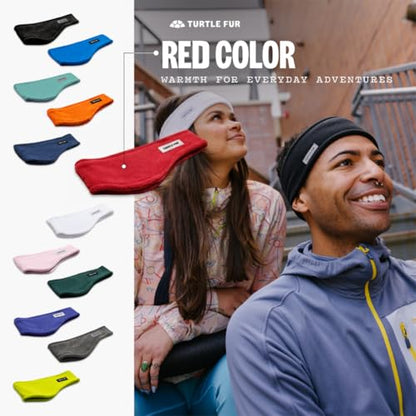 Turtle Fur Bang Band - Warm Headbands for Men and Women - color: Red