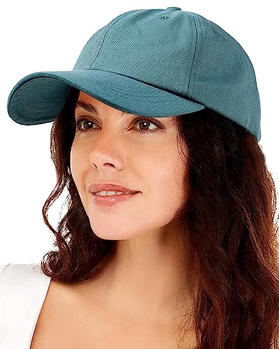 Lvaiz Womens Satin Lined Baseball Cap Washed Cotton Adjustable Dad Hat - color: Green