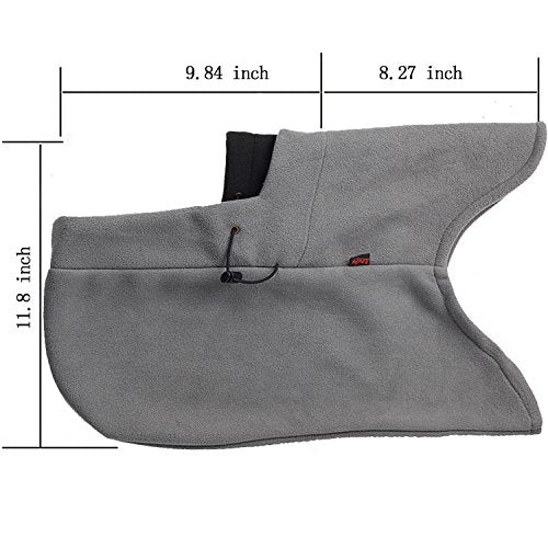Warm Fleece Balaclava Ski Bike Full Face Mask Neck Warmer Winter Sports Cap - color: Grey Black