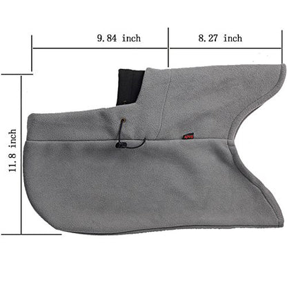 Warm Fleece Balaclava Ski Bike Full Face Mask Neck Warmer Winter Sports Cap - color: Grey Black