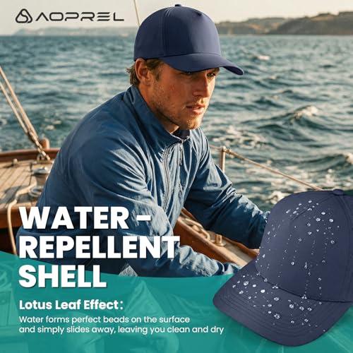 AOPREL 남성용 여성용 야구 모자 방수 빠른 건조 퍼포먼스 모자 S-L - color: 네이비, size: 6 1/2-7