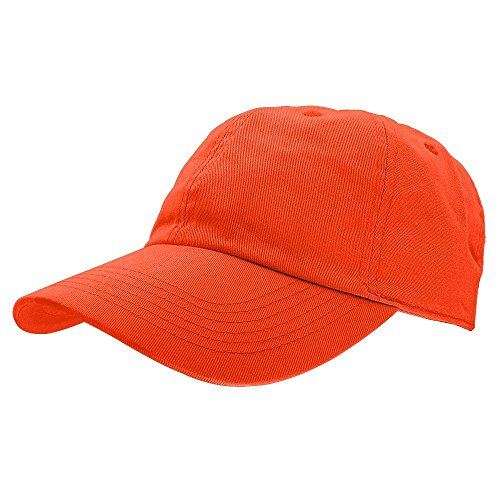 Gelante Baseball Cap Dad Hat 100% Cotton Polo Style Plain Blank Adjustable Size. - color: Orange