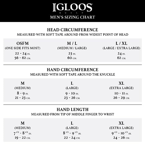 IGLOOSBUILT Men’s Stretch Fleece Beanie – Cold Winter Weather Hat Gear